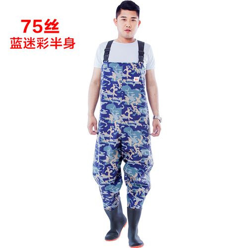 全身水衣摸鱼加厚 2022新款 加厚半身下水衣防水防雨全身挖藕服连体