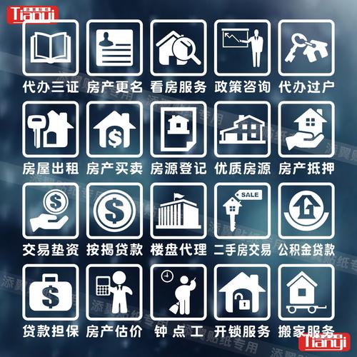 房产中介 家政服务 保洁 房产交易 中介公司店铺橱窗玻璃墙贴纸