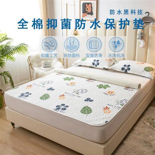 全棉床垫软垫薄款席梦思保护垫被褥防滑防水铺床褥子垫可水洗
