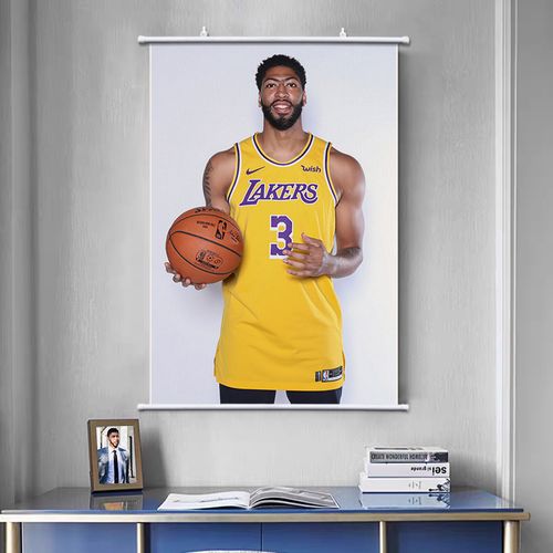 安东尼戴维斯海报防水球星定制挂画nba卧室湖人简约现代卷轴画