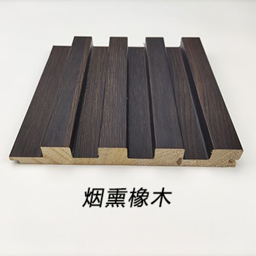 网红背景墙生态木吊顶护墙板凹凸形装饰板现代轻奢 深咖烟熏橡木 2