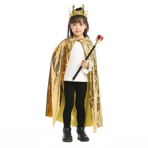 宸涛万圣节服装cosplay披风斗篷国王演出服皇冠公主王子表演衣服【8月