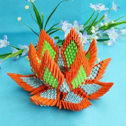 纸缘手工三角插折纸手工礼物diy礼物家居摆件莲花半成品三角包