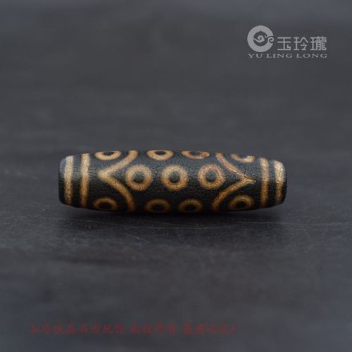 清代21眼天珠火供龟纹玛瑙天珠吊坠开片老天珠挂饰玉髓天珠风化多