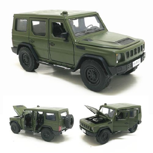 北汽勇士bj80j北京吉普军事吉普越野车 汽车模型声光回力1:32