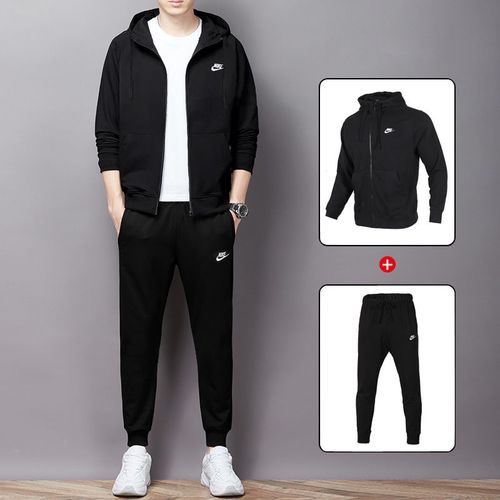 nike耐克运动套装男装2021冬季新款跑步休闲外套夹克针织小脚长裤