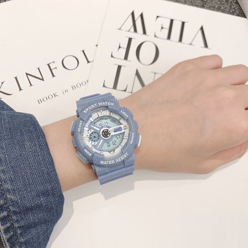 卡西欧(casio)baby-g同款独角兽青少年手表男女学生韩版双显计时闹钟