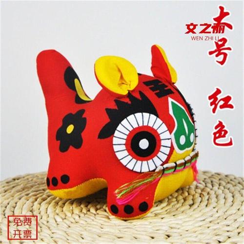 中国风纯手工布老虎民间手工艺品送老外小礼品满月百岁宝宝礼送老