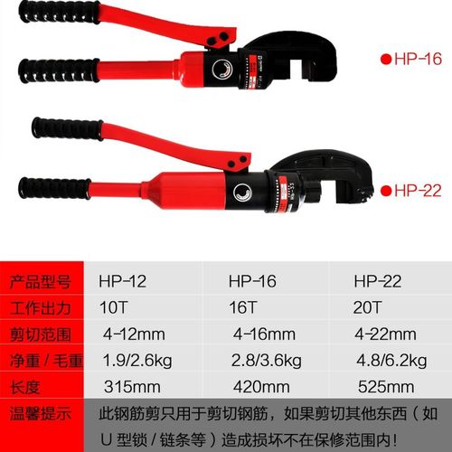 手动钢筋剪hp-16液压钢筋剪快速钢筋剪断钳钢筋速断器螺纹钢剪刀