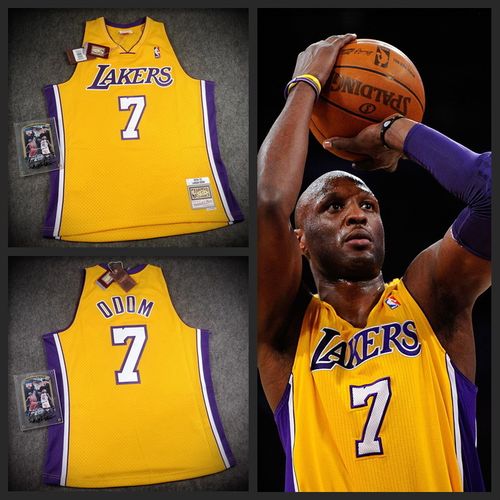 m&n odom 奥多姆湖人队球衣 7号 09-10赛季mn复刻sw球迷版球服
