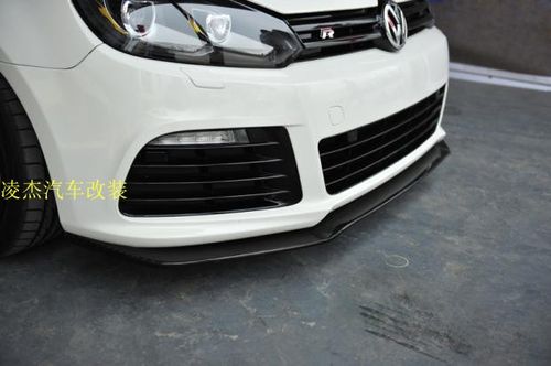 高尔夫golf 6 r20 高尔夫r 改装包围 h款碳纤维前唇 前铲 前下巴