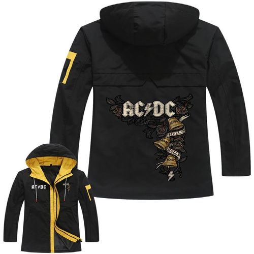 acdc乐队dj摇滚欧美风周边衣服青年男生情侣中长款杰克风衣外套