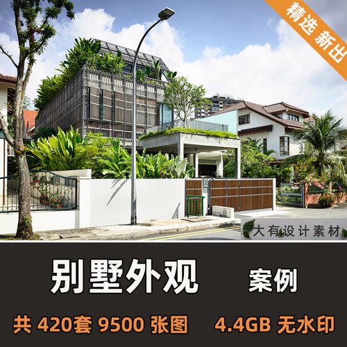 别墅外观效果图套图国内外设计自建房装修参考素材房屋建筑房子图