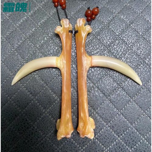 鸡爪骨文玩手把件鸡蹬子文玩手老盘神器