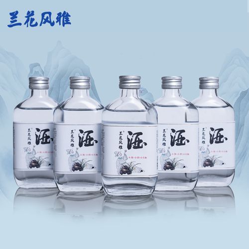 兰花风雅白酒 53度 玻瓶小酒 杏花村高度白酒  清香型自饮白酒 100ml*