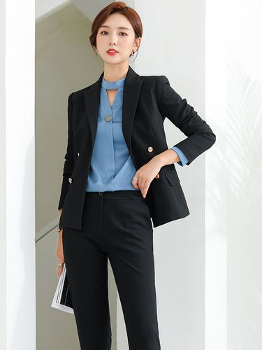 职业西装套装女气质总裁时尚西服大学生前台上班工装