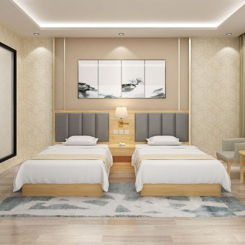 宾馆床酒店家具标间单间全套定制出租房床民宿公寓单双人床旅馆床