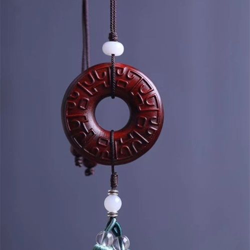 小叶紫檀汽车饰品葫芦小挂件实木雕刻平安扣挂饰生日礼物地摊热卖