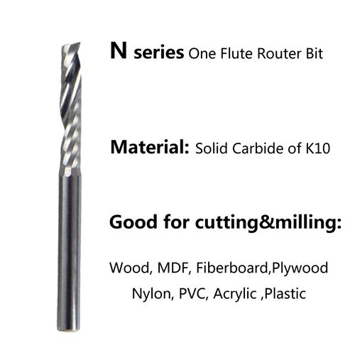 175mm 1 flute spiral router bits cnc end mill mdf fresa mi