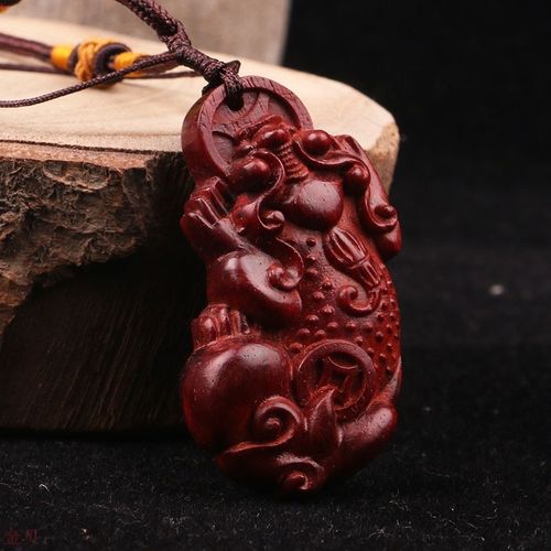 红木挂件佛牌吊坠木雕坠子小叶紫檀貔貅吊坠项链毛衣链