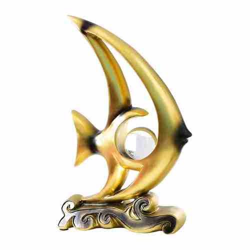 轻奢玄关酒柜乘鱼客厅风面高档家居装饰品北欧创意摆件破浪办公桌