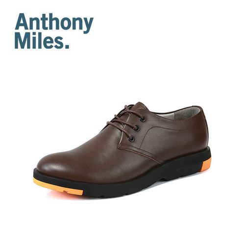 anthony miles男鞋秋季英伦布洛克牛皮增高厚底牛津鞋休闲皮鞋男