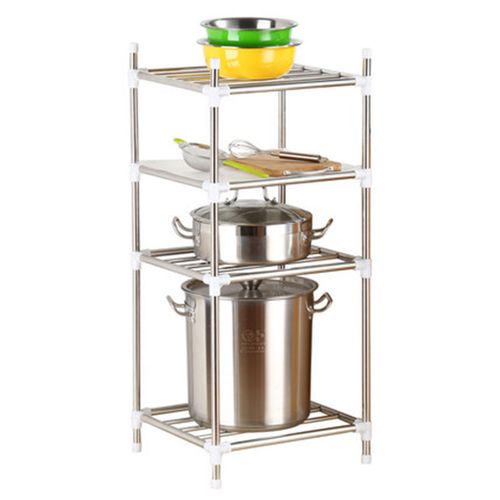 【买对不买贵】 加厚不锈钢多层锅架 落地置物架多用架厨房收纳架