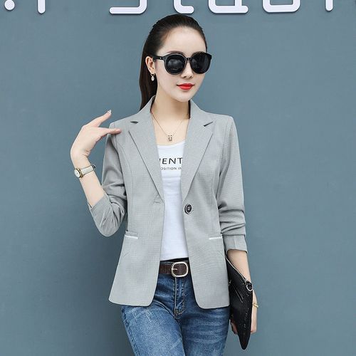 小西装外套女2022新款春秋韩版女装修身外套短款百搭长袖女士西服