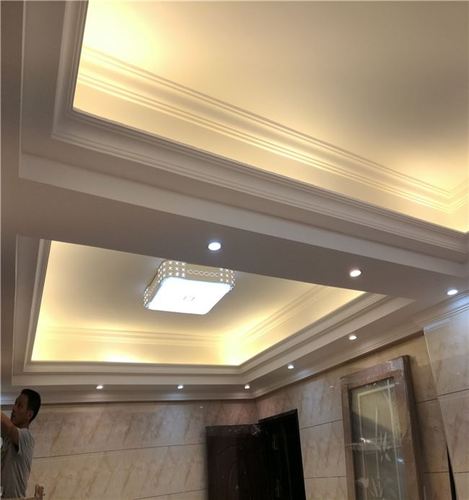 石膏板隔墙吊顶轻钢龙骨隔断吊顶 家装办公室厂e房造型灯槽包工料