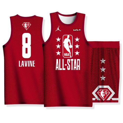 全明星杜兰特球衣2022衣莫兰特德罗赞篮球服男订定制diy队服 8号拉文