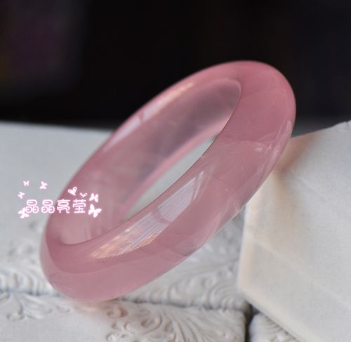 一物一图多尺寸好品质天然粉晶手镯莫桑比克粉水晶平安镯实物实拍