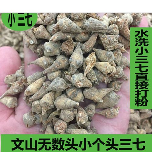伟博 云南文山春三七无数头田七小三七120头三七头 野生500g** 500g