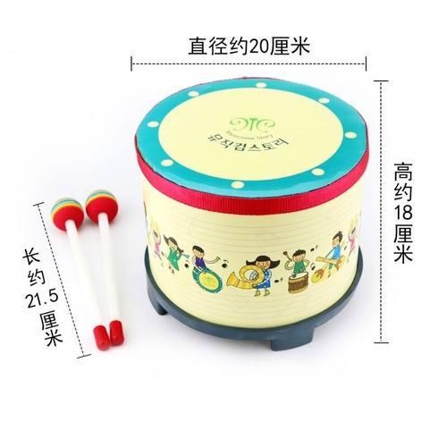 儿童木制音乐手敲鼓宝宝击打鼓婴儿手鼓小兔子敲打乐器玩具地鼓.