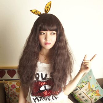 假发 长卷 玉米烫 长发 发型女 蓬松 仿真假发套长卷发