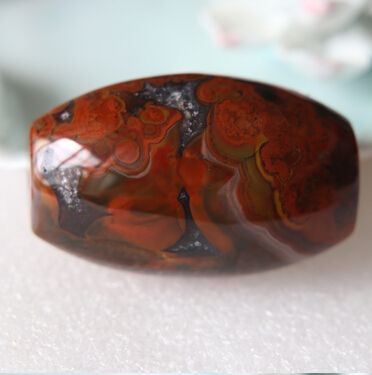 千蕊 天然战国红玛瑙原石把玩 桶珠手把件路路通勒子挂件配件