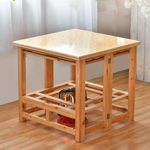 湖南烤火桌实木多功能冬季全套四方家用正方形客厅餐桌可折叠小型