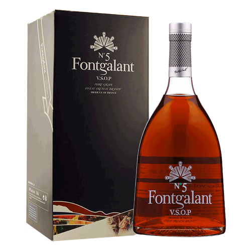 福阁fontgalant 5号白兰地 法国原装进口洋酒联合干邑白兰地礼盒装
