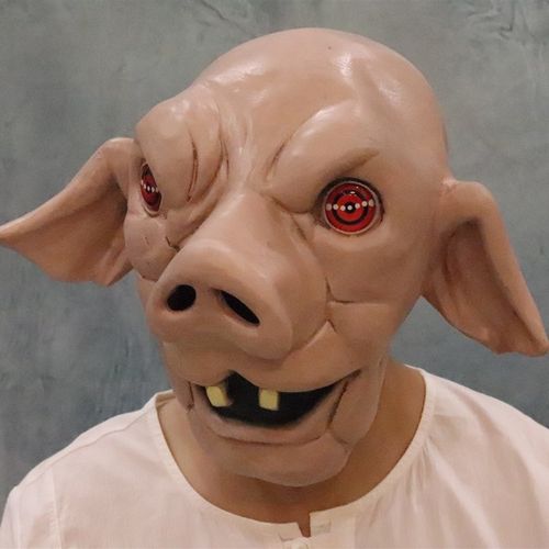 电锯惊魂9猪头人面具恐惧s斗室saw影视道具万圣节恐怖