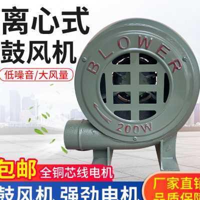 小型220v强力家用烧火迷你柴火灶专用静音鼓风机猛火灶户外柴火炉