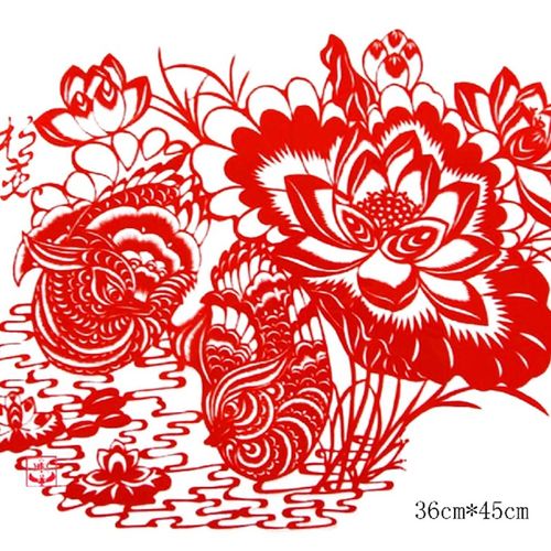 礼纯 工剪g纸  春节窗花 手中国民间剪纸 出国 品刻纸