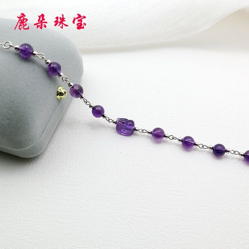 鹿朵 紫水晶貔貅手链女 简约手串 女友 默认款(手围约13-16cm)