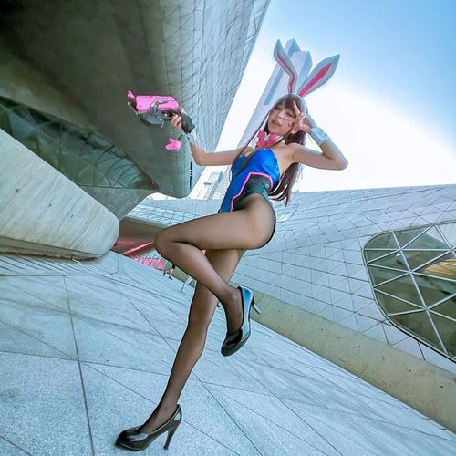 守望先锋 cos兔女郎宋哈娜dva天使 cosplay先锋同人女装夏天泳衣