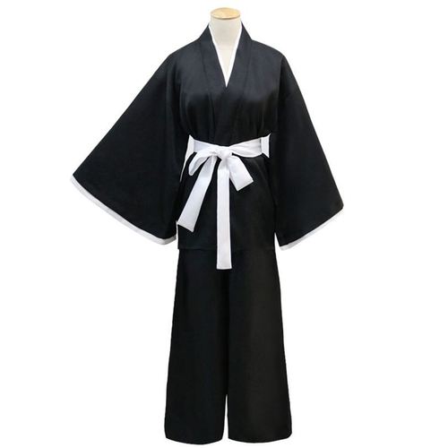 日本武士服装黑色和服cos浪人剑客长袍日漫死神死霸服男女同款