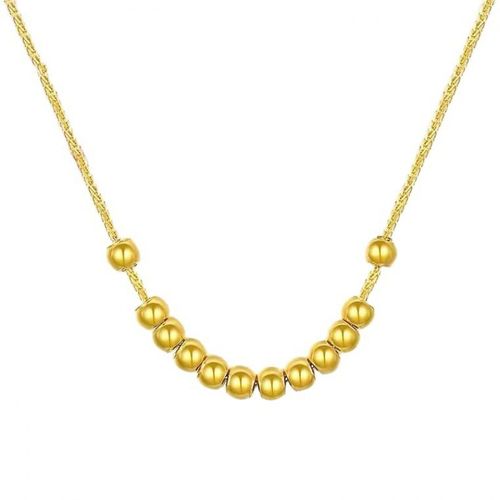 金意福18k金玫瑰金十全十美转运微笑项链au750黄金黄