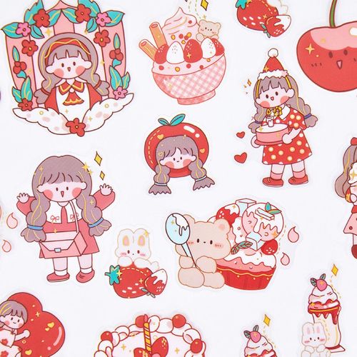 拾光手帐贴纸包pet烫金卡通可爱少女心diy装饰素材西西子元气日记