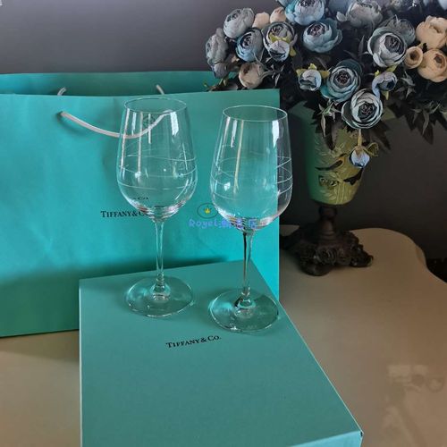 日本正品代购tiffany蒂芙尼红酒香槟杯高脚玻璃对杯结婚生日礼物