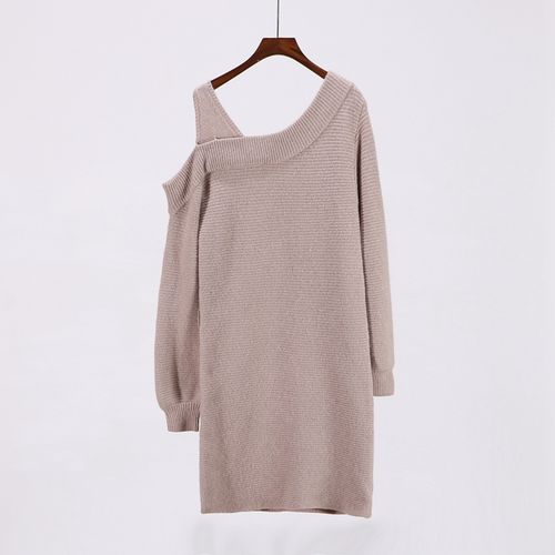 秒杀清仓〖s〗日系高端品牌女装春季不规则长袖毛衣连衣裙3b530