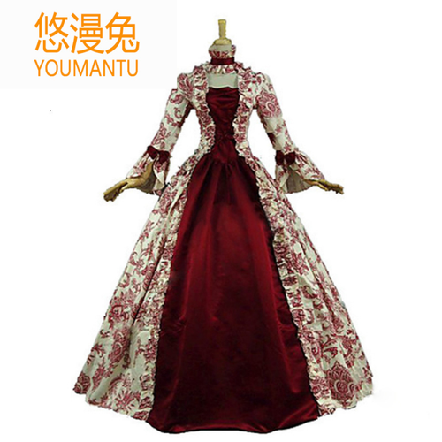 欧洲中世纪服装法式复古纪礼服蓬蓬裙舞台话剧影楼拍照公主演出服