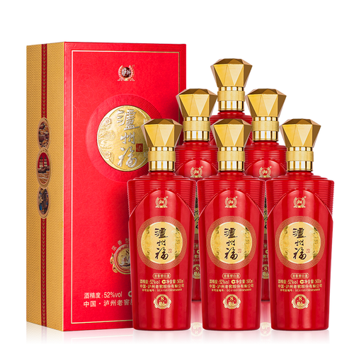【泸州老窖荣誉出品】泸州老窖 泸州福酒8/v 浓香型 52度高度白酒