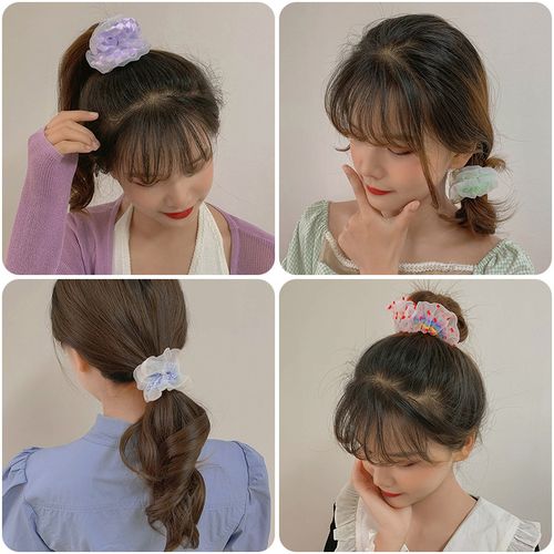 儿童猪大肠发圈ins头花女可爱女童扎头发皮筋头绳2021